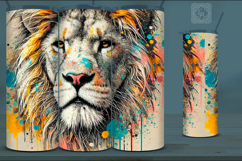 4 Lion Tumbler Sublimation, 20 oz Tumbler Wrap Product Image 3
