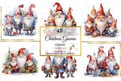 Christmas Gnomes Clipart, 48 high quality images Product Image 4