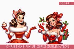 Funny Christmas Pin Up Girls Sublimation Product Image 1