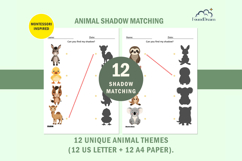 12 Animal Shadow Matching Activity Pages for Toddlers Product Image 8