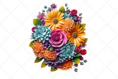 3d sublimation Floral Bouquet Clipart Bundle, 3D Sublimation Product Image 7