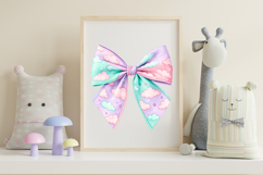 Pastel Cloudy Sky Coquette Bow Clipart Product Image 7