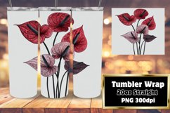 Watercolor Floral Tumbler Wrap Sublimation for 20oz Product Image 1