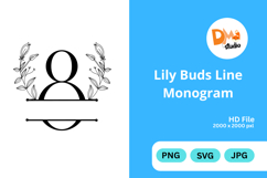 Lily Buds Line Monogram Product Image 1