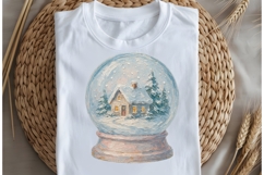 Oil painted snow globe png design for T-shirts Product Image 5