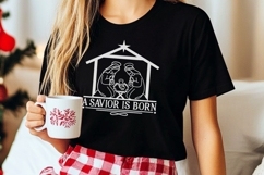 A Savior Is Born Svg, Christian Christmas Svg, Nativity Svg. Product Image 8