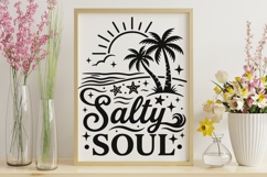 Salty Soul Svg, Summer Vibes Svg, Beach Vacation Svg. Product Image 9
