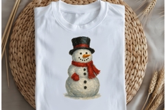 Oil painted snowman png design for T-shirts Product Image 5