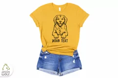 Golden retriever svg Dog svg Pet portrait Pillow svg design Product Image 5