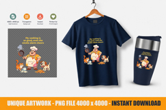 Funny Chef and Cute Pets Cooking PNG Product Image 1