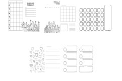 Planner Guide Template Set 2 Procreate Brush Stamps, 25 Product Image 8