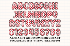 Valentine Alphabet Clip Art, valentines day letters doodle Product Image 2