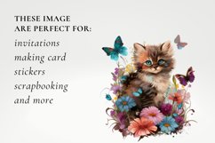 Watercolour Fantasy Kitten Clipart Product Image 2