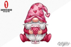 Valentine Gnome Sublimation Clipart - High Quality Design Product Image 5