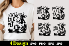 Cow Dont Talk Yet SVG PNG Product Image 1