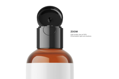 Amber Flip Top Bottle - 100ml - PSD Mockup Product Image 8