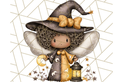 Halloween Fairy Clipart PNG, Spooky Cute Character Art Product Image 4