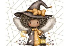 Halloween Fairy Clipart PNG, Spooky Cute Character Art Product Image 4