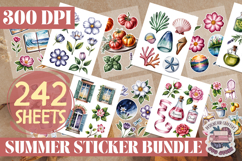 Summer sticker Sheet Bundle 242 Sheets Flowers Summer Beach Product Image 4