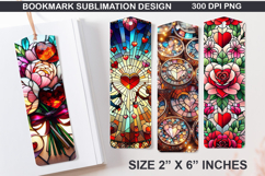 Flower Bookmarks Sublimation -Valentine Holly Berries PNG Product Image 1