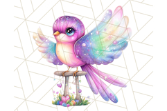 Pastel Fairy Clip Art PNG With Glitter, Rainbow Fairy Png Product Image 4