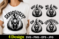 Seriously Chicken Mood SVG PNG Product Image 1