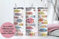 Nurse 20oz Skinny Tumbler Sublimation, Daily affirmations Product Image 2