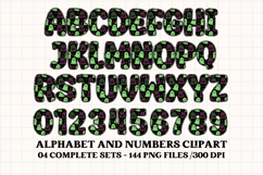 Halloween Alphabet png clipart, halloween letters doodle Product Image 2