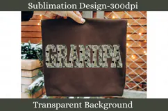 Grandpa Camo PNG, Camouflage Lettering Design Sublimation Product Image 3