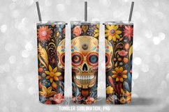Skull style mexican Tumbler Sublimation Design Product Image 4