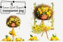 Lemon Girl Clipart Watercolor PNG Product Image 1