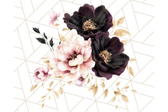 Gothic Floral PNG, Dark Aesthetic Flowers Clipart Print Product Image 4