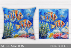 Fish Pillow Sublimation. Fish Sublimation Product Image 1