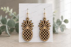 Pineapple Earrings Laser Cut SVG File,pineapple earrings svg Product Image 1