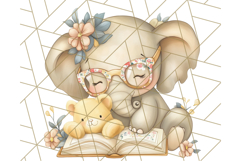 Bookish Animals PNG Clipart with Cozy Reading Elements Product Image 4