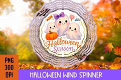 Halloween Season Wind Spinner PNG, Cute ghost Sublimation Product Image 1