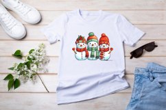 colorful Christmas snowman clipart, snowman sublimation Product Image 2