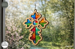 Cross Suncatcher Laser Cut Bundle | Religious Ornament | SVG Product Image 8