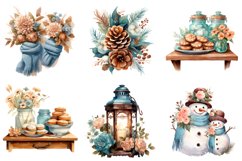 Sweet Winter Holiday Clipart, Set of 20 Png Bundle Product Image 3
