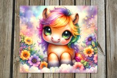 Rainbow horse | 4 skinny tumbler Sublimation designs PL Product Image 4