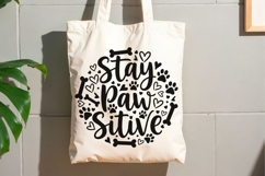 Stay pawsitive Svg, Dog Lover Svg, Dog Mom Svg, Dog Pun Svg. Product Image 9