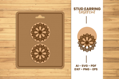 Mandala Stud Earring Lasercut Product Image 1