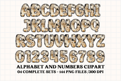 Black and Gold Alphabet png clipart, gold letters doodle Product Image 2
