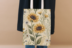 Sunflower &amp; Wildflowers Seamless Pattern, Bright Summer Product Image 9