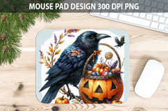 Watercolor Crow Mouse Pad Sublimation - Animal PNG Product Image 1