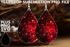 Glittery Teardrop Sublimation Design Product Image 1