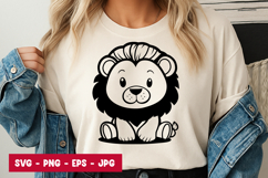 Baby Lion Cartoon Clipart Product Image 1