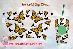 Butterfly Tumbler svg for Full Wrap Venti Cold Cup 24 oz Product Image 2