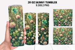 Skinny Tumbler 20oz Wrap Design, St. Patrick’s Day Tumbler Product Image 1