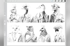 80 Procreate Stylish Animals haute couture Stamp Brushes Product Image 2